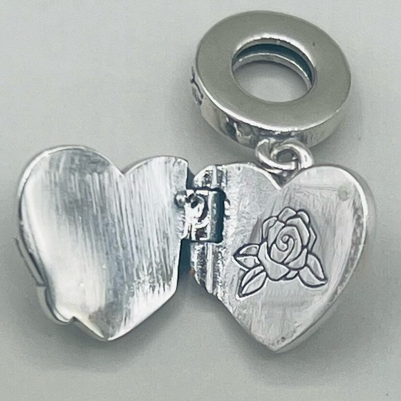 Nightmare Before Christmas S925 Charm Jack & Sally ♥️ Locket Slider Charm NWOT - Picture 3 of 7